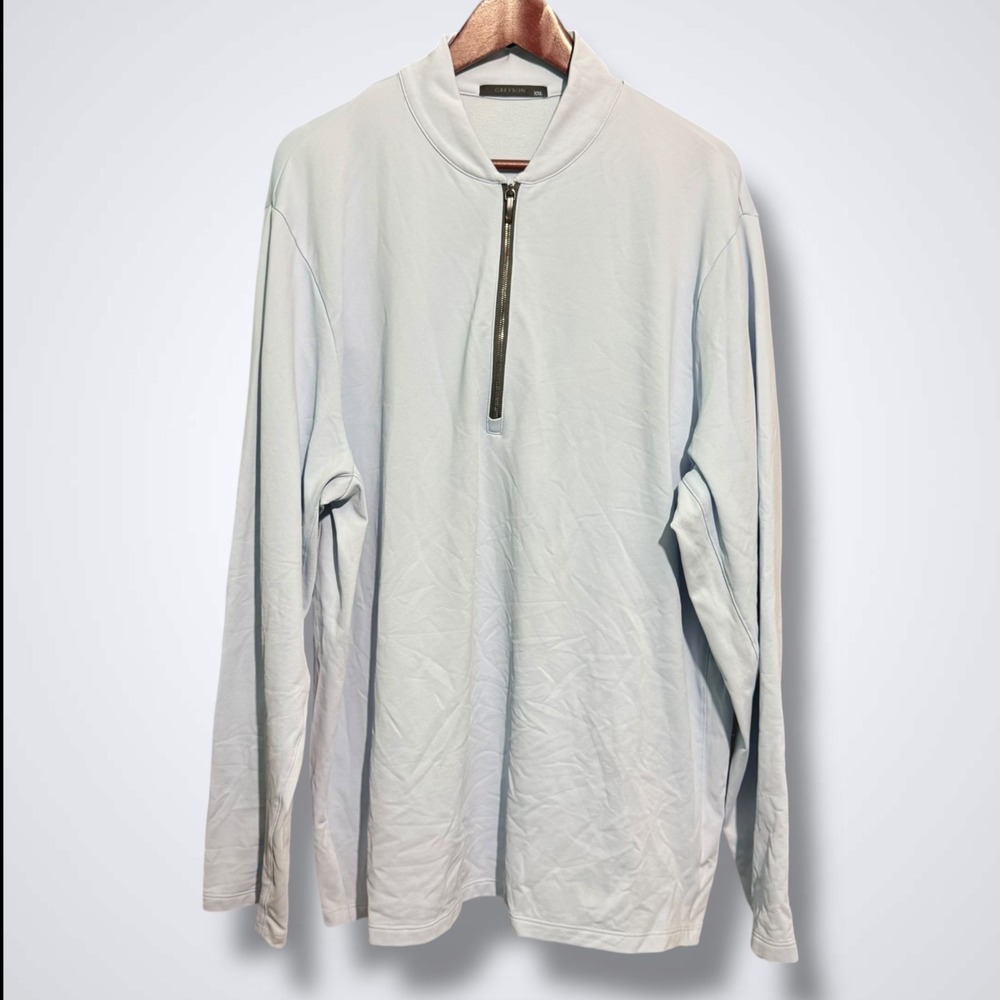 Greyson Jacket Men's 2XL Blue Grey 1/4 zip Pull over Golf Performance Tennis